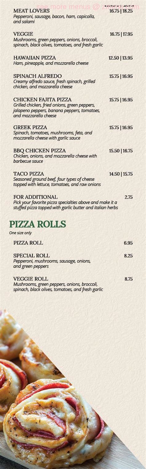 Online Menu Of Anthonys Pizza Inwood Restaurant Inwood West