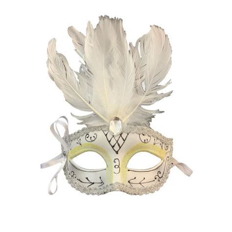 White Feather Mask | Masquerade Masks | Masks - The Costume Shoppe