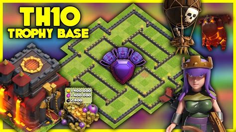 Unbeatable Town Hall 10 [th10] Trophy Base W Replays Anti Air Best Th10 Base Clash Of