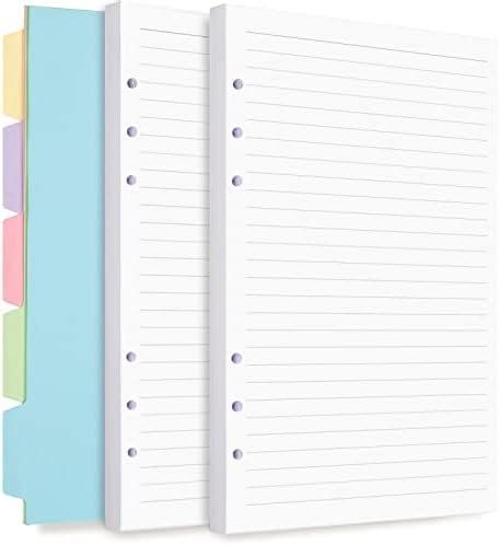 Amazon 6 Ring A6 Binder Planner Refill Paper 6 Hole 6 3 4 X 4 1