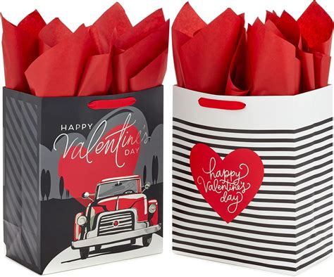 Amazon Hallmark Mahogany Valentine S Day Medium Gift Bag Bundle