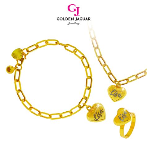 GJ Jewellery Emas Korea Emas Bangkok 24K SET CINTA ABADI Rantai Gelang