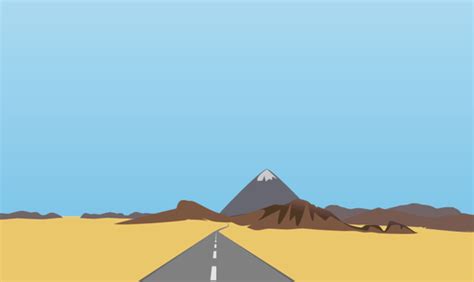 Long Road In The Desert Public Domain Vectors