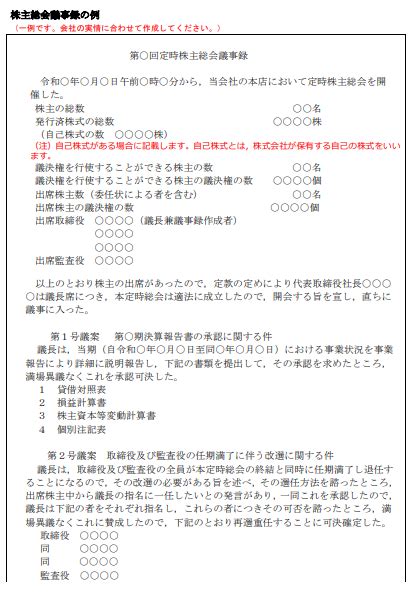 株主総会議事録は必要？記載事項や押印の必要性を分かり易く解説 ｜ 電子印鑑・決裁・署名・契約サービスのシヤチハタクラウド