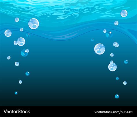 Background Underwater With Bubbles Royalty Free Vector Image