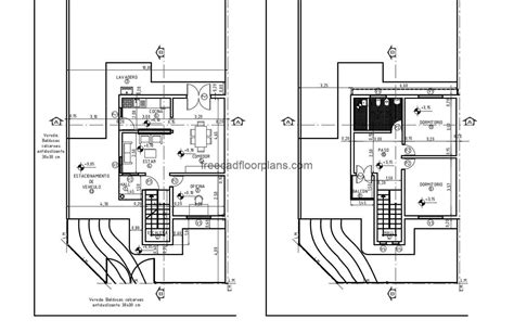 Simple Two Storey Residence Complete Project Free Cad Drawings