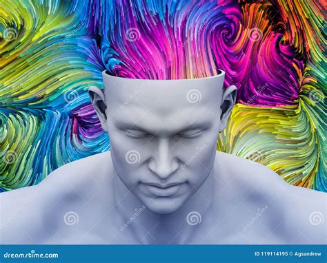 Mind and Imagination stock illustration. Illustration of dimensional ...