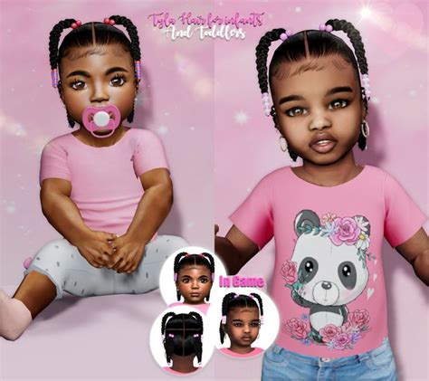 Tyla Hair For Infants And Toddlers Xxblacksims Sims 4 Toddler Sims