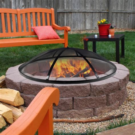 Febtech Fire Pit Spark Screen 36 Inch Round Lid Heavy Duty Fire Pit