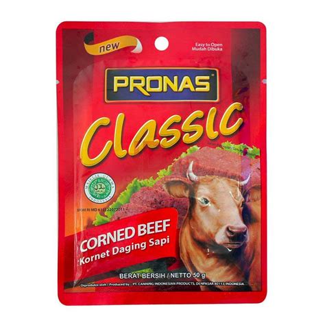 Jual Pronas Kornet Daging Sapi Classic Sachet Gr Corned Beef Gr