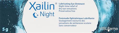 Amazon.com: Xailin Night Lubricating Eye Ointment 5g: by Nicox : Health & Household