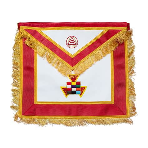 Fringed High Priest Royal Arch Masonic Apron Red Gold