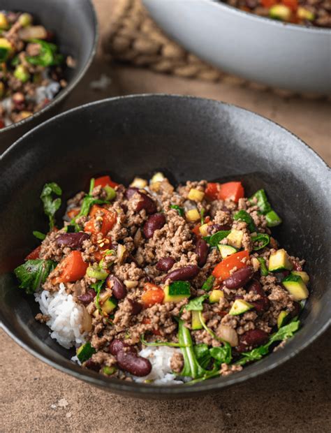 High Protein Beef and Rice Bowl - Teri-Ann Carty