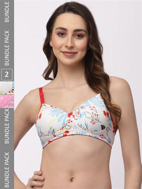 Buy College Girl Polka Dot Full Coverage Lightly Padded Bra With All Day Comfort Bra For Women