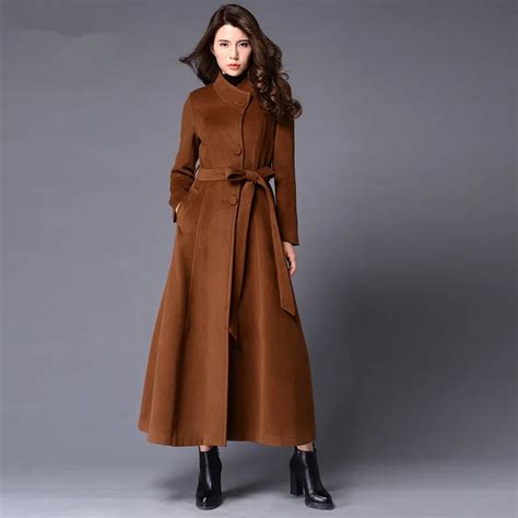 Buy Plus Size 3xl Winter Coat Women Thicken Over Knee Cashmere Coat Maxi Woolen