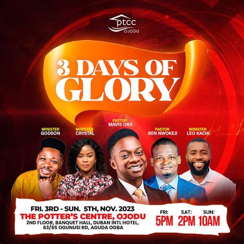 3 Days Of Glory Flyer Design Flyer Design Graphic Design Flyer