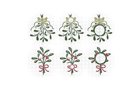 Mistletoe Svg Bundle In Svg Dxf Eps  Png • Ohmycuttables