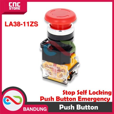 Jual PUSH BUTTON EMERGENCY STOP SELF LOCKING 22MM 10A UPTO 660VAC LA38