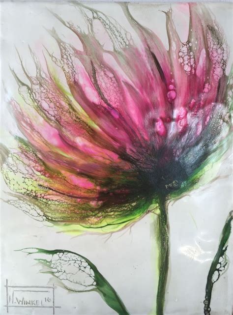 Encaustic Schellac Kunst Flora By N Winkel Encaustic Schellac