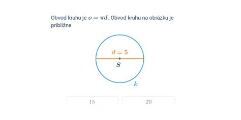 Obvod Kruhu D Ka Kru Nice Precvi Ovanie Online Vieme Matiku