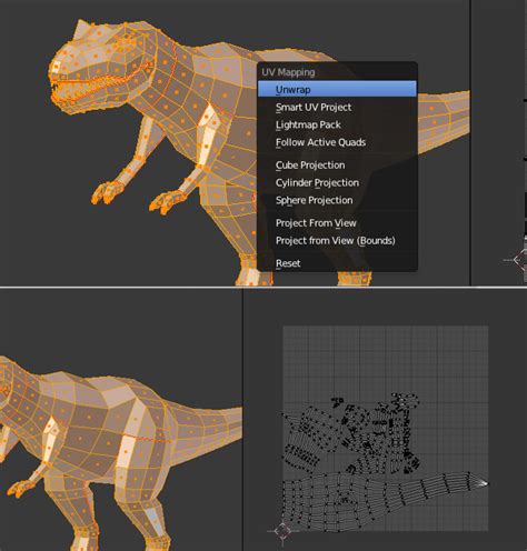 Modeling Uvmapping And Texturing A Low Poly T Rex In Blender Part 2