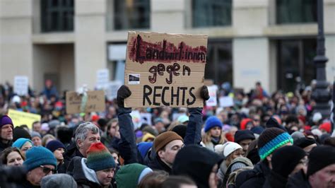 Farmers Protest On Tractors In Streets Of Berlin Germany Au