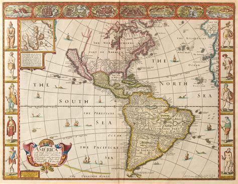 Lot Detail John Speeds Landmark Map Of The Americas From 1627 The