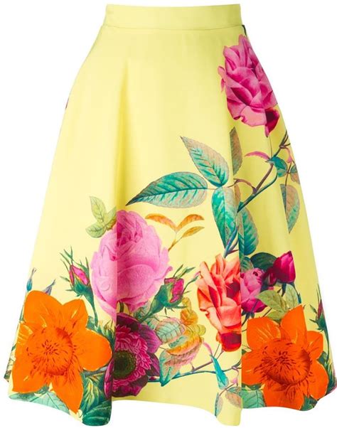 P A R O S H Caty Floral Print Skirt Farfetch Lookastic