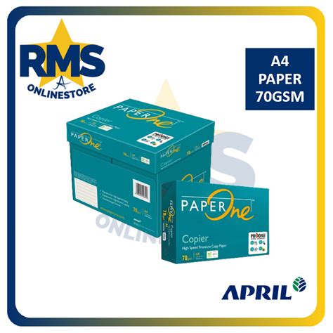 PAPER ONE A4 75GSM 500 SHEET 1BOX 5 REAMS Shopee Malaysia