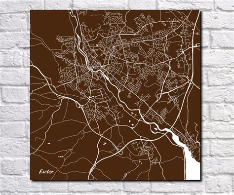 Exeter Street Map Print Map Of Exeter City Street Map Exeter