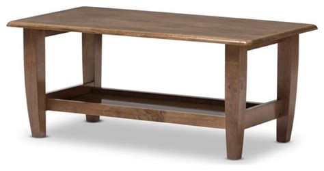 Bowery Hill Mission Style Wood Coffee Table In Walnut Brown