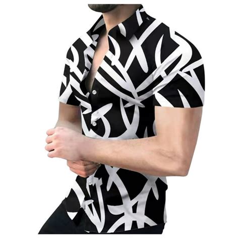 Polo Shirts For Men Male Summer Casual 3d Printed Shirt Short Sleeve Turn Down Collar