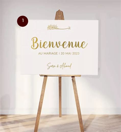 Panneau de bienvenue mariage pancarte plexi déco table henna