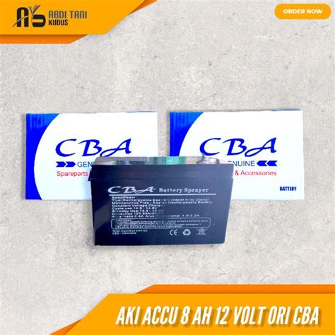 Jual BATERAI AKI ACCU 8 AH 12 VOLT ORI CBA SPRAYER ELEKTRIK BATTERY