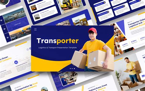 Transporter Plantilla de PowerPoint para logística y transporte