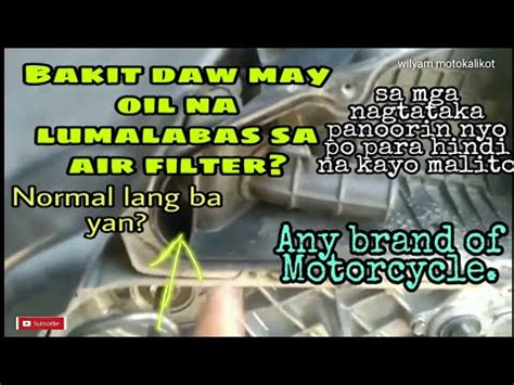 Normal Ba Na May Oil Na Lumalabas Sa Air Cleaner Ng Honda Click Or