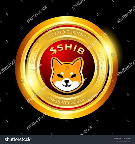 Shiba Inu Shib Gold Coin Crypto Stock Vector (Royalty Free) 2216040093 ...