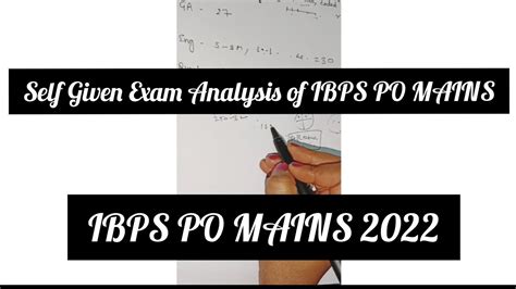 Self Given Ibps Po Mains Exam Analysis Sbi Clerk Pre Attempts Sbi