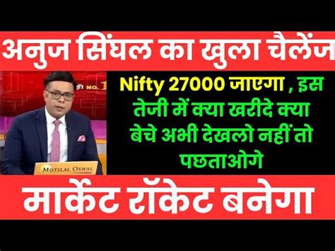 ANUJ SINGHAL CNBC AWAAZ TOMORROW MARKET PREDICTION NIFTY BANK NIFTY