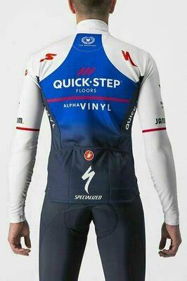 Castelli Quick Step Alpha Vinyl Ls Thermal Jersey Belgian Blue M