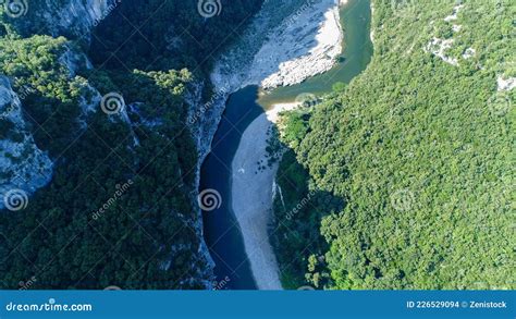 Schluchten Der Ardeche in Französischer Luft Stockfoto Bild von