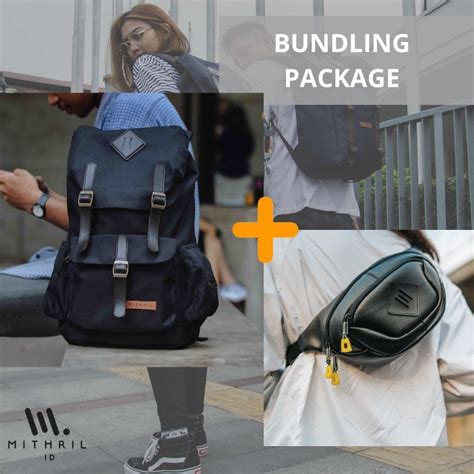 Jual Tas Ransel Laptop Bundling Package Clarity Black Waistbag