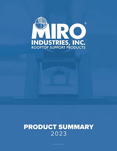 Miro Industries Inc Rooftop Pipe Supports Duct Supports And More