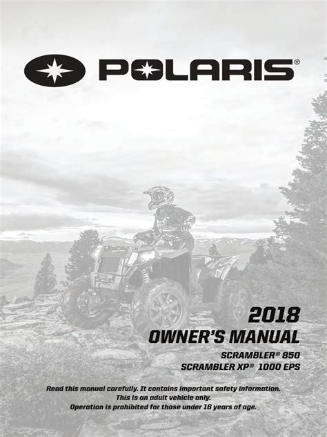 Polaris Scrambler | PDF | Four Wheel Drive | Traffic Collision