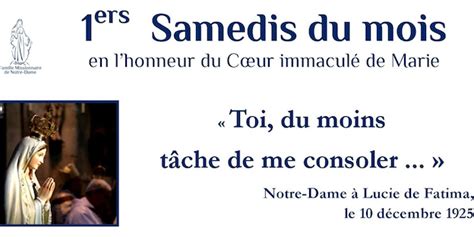 4 mai 2024 Premier samedi du mois dédié à Marie Etoile Notre Dame