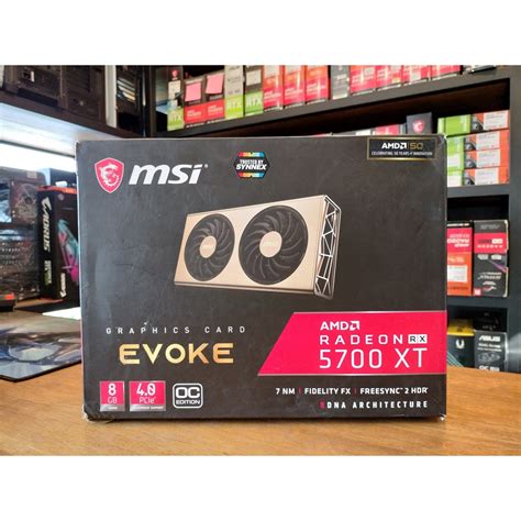 Vga Msi Radeon Rx Xt Evoke Oc Gb Gddr Shopee Thailand