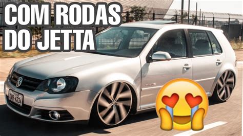 Vw Golf Sportline Rebaixado Rodas Jetta Aro Fixa