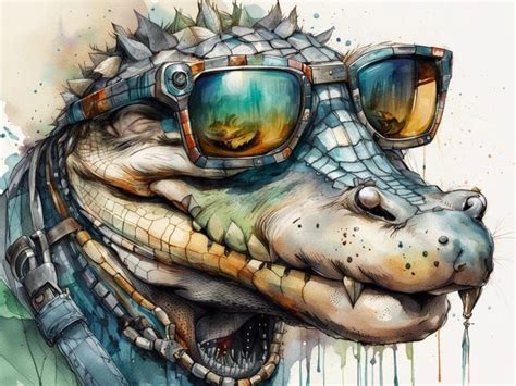 Badass Gator Ai Generated Artwork Nightcafe Creator