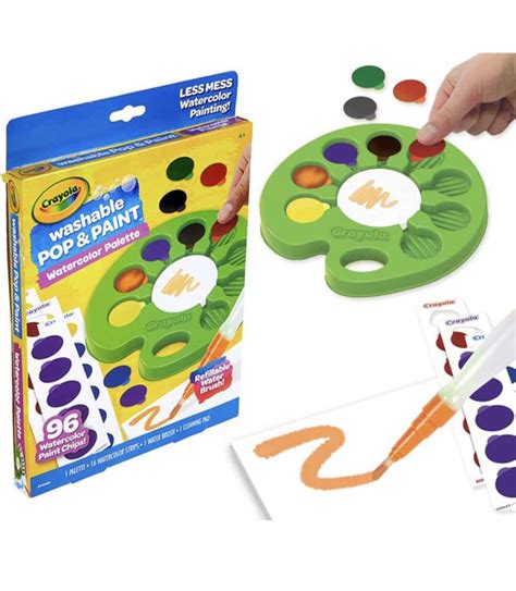 Crayola Watercolor Paint Set, Pop & Paint Palette, Washable Kids Paints, Gift | Watercolor paint ...