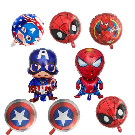 8pcs 18inch Super Hero Balloons Avengers Spiderman Batman Foil Balloon